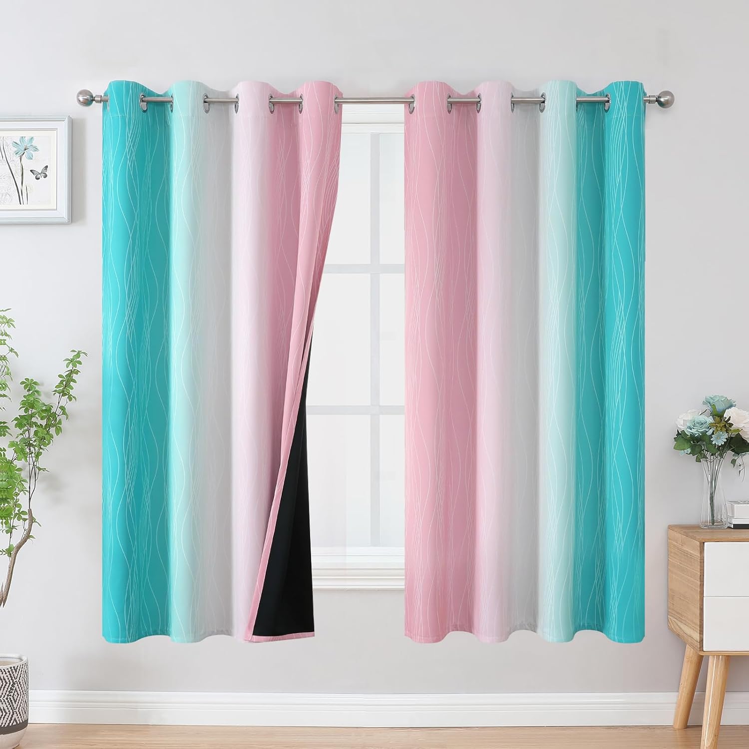 Ombre Blackout Curtains for Kids Room by Estelar Textiler