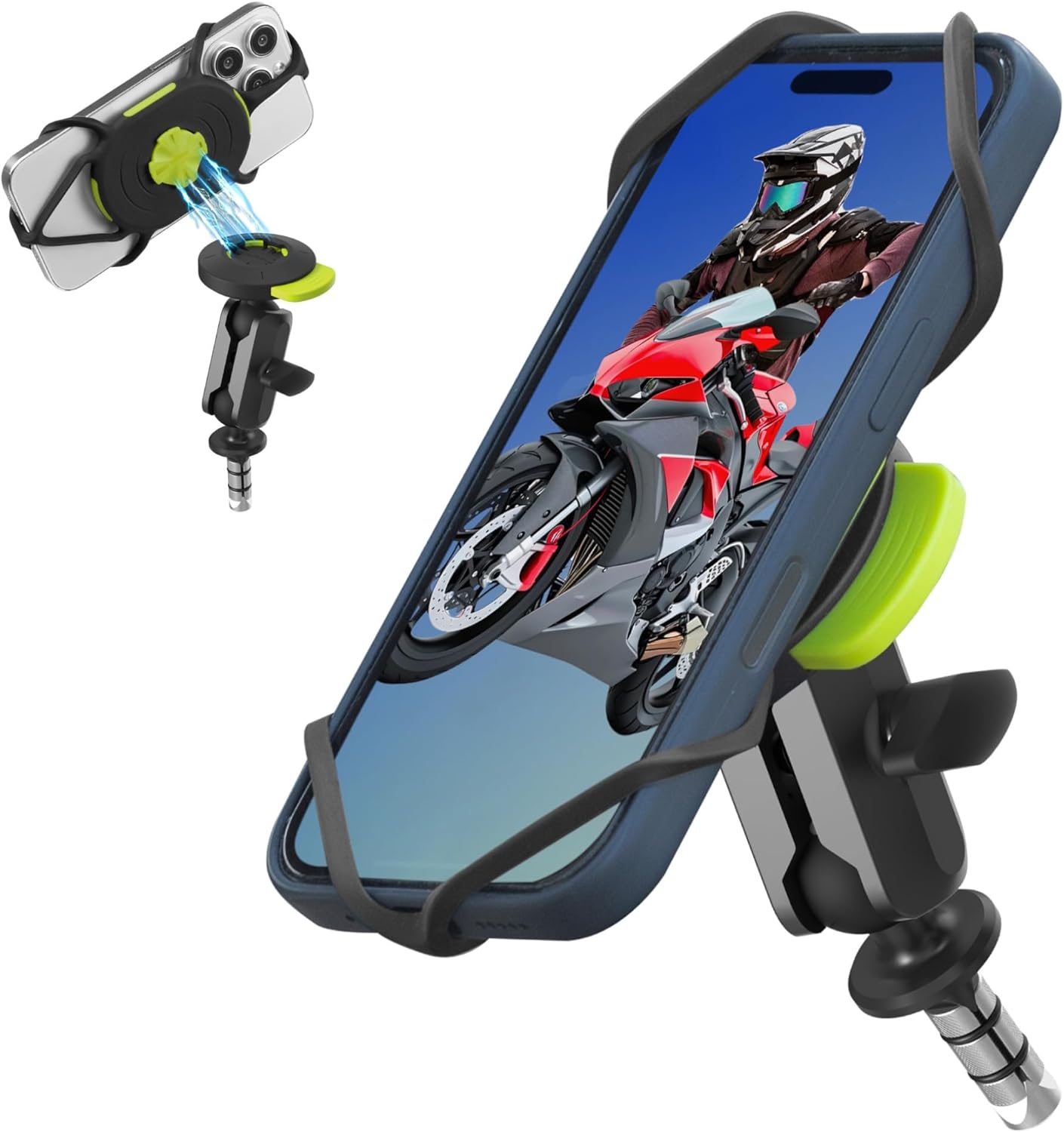 BONE Moto Tie Connect Kit 3 - Magnetic Motorcycle Phone Mount