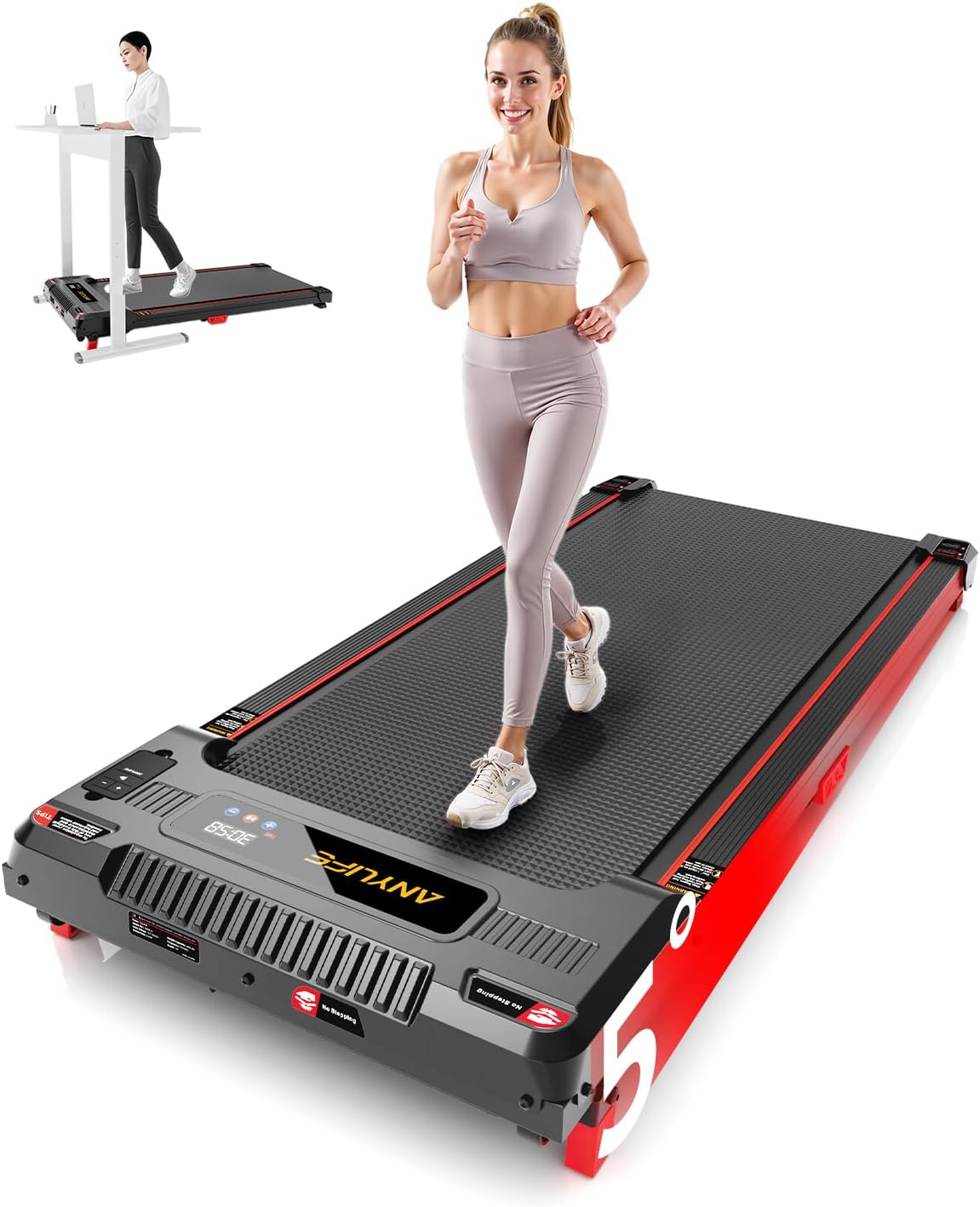 Walking Pad Treadmill for Home Use with Incline and Remote Control