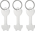 Shopping Trolley Token Key Ring 3 Pack - Stainless Steel Cart Removers