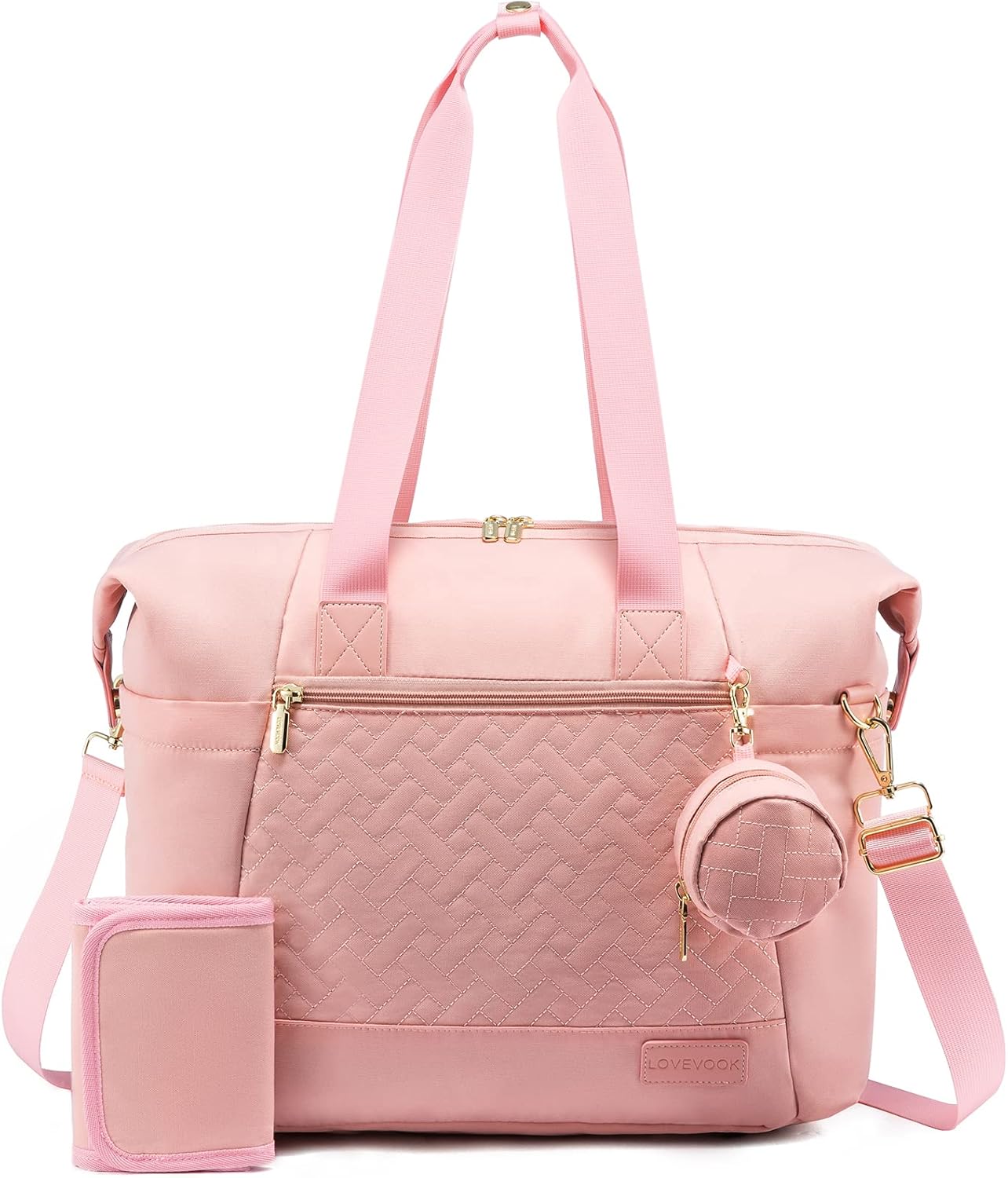 LOVEVOOK Diaper Bag Tote - Large Waterproof Travel Tote