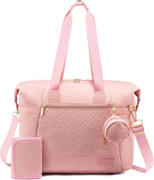LOVEVOOK Diaper Bag Tote - Large Waterproof Travel Tote