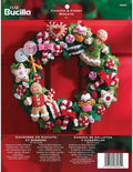 Bucilla Felt Applique Wreath Kit 15-in Round - Festive Holiday Craft