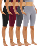 Biker Yoga Shorts 4 Pack High Waisted with Pockets - Value Pack