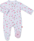 Magnetic Baby Footie Pajamas 100% Organic Cotton (Style 9LF8)
