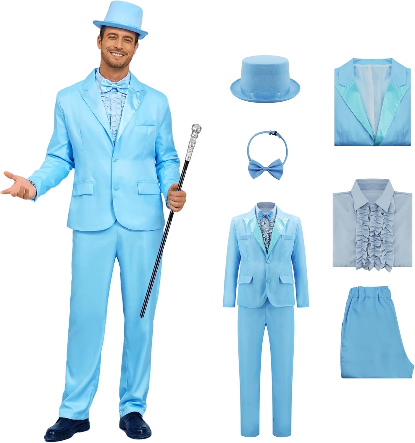 Dumb and Dumber Costume for Adults with Tuxedo and Accessories