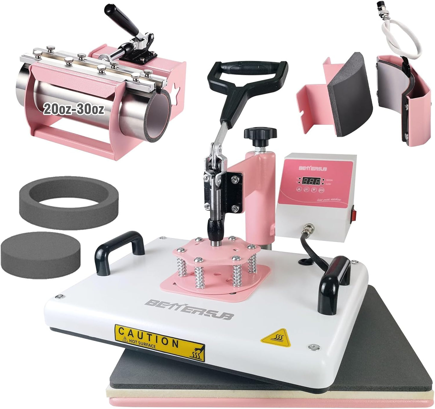 BetterSub 5 in 1 Heat Press Machine for T-Shirts and More