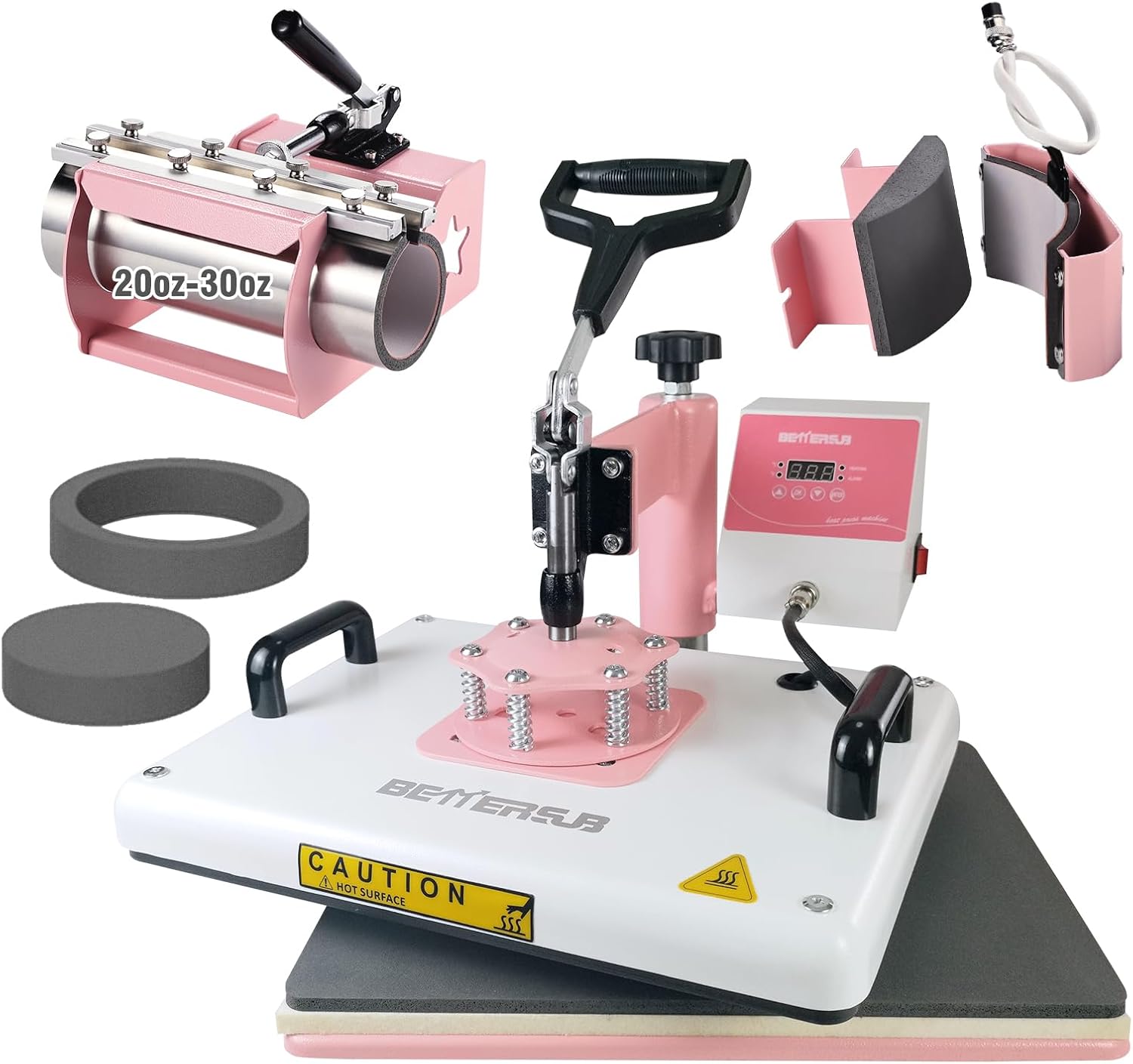 BetterSub 5 in 1 Heat Press Machine for T-Shirts and More