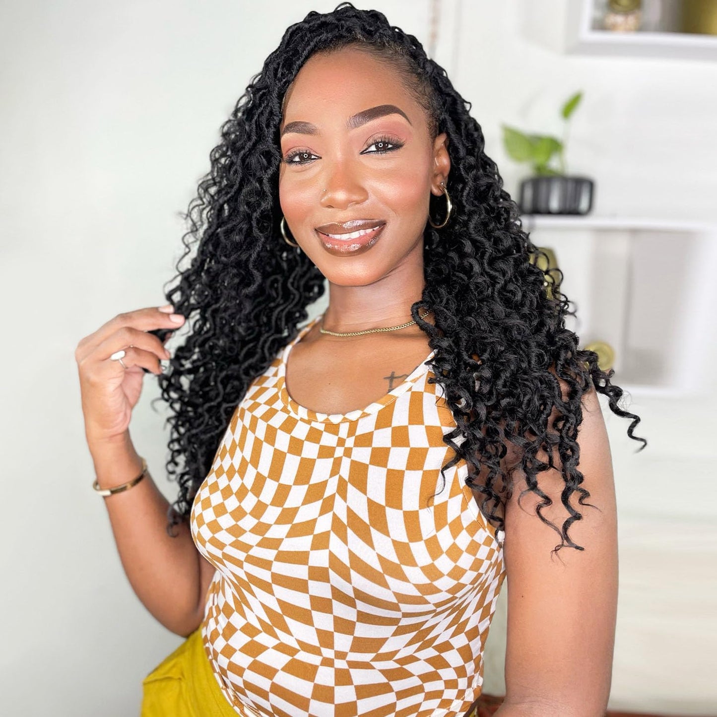 Goddess Locs Crochet Hair 18 Inch for Stylish Black Women