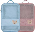 Baby Diaper Bag Organizer Pouches 2 Pack - Waterproof Hanging Wet Bags