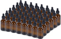 2 oz Dropper Bottle 48 Pack Amber Glass Boston Bottles - Travel Ready
