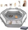 2-in-1 Small Animals Playpen with Pad - Portable Brooder & Pen