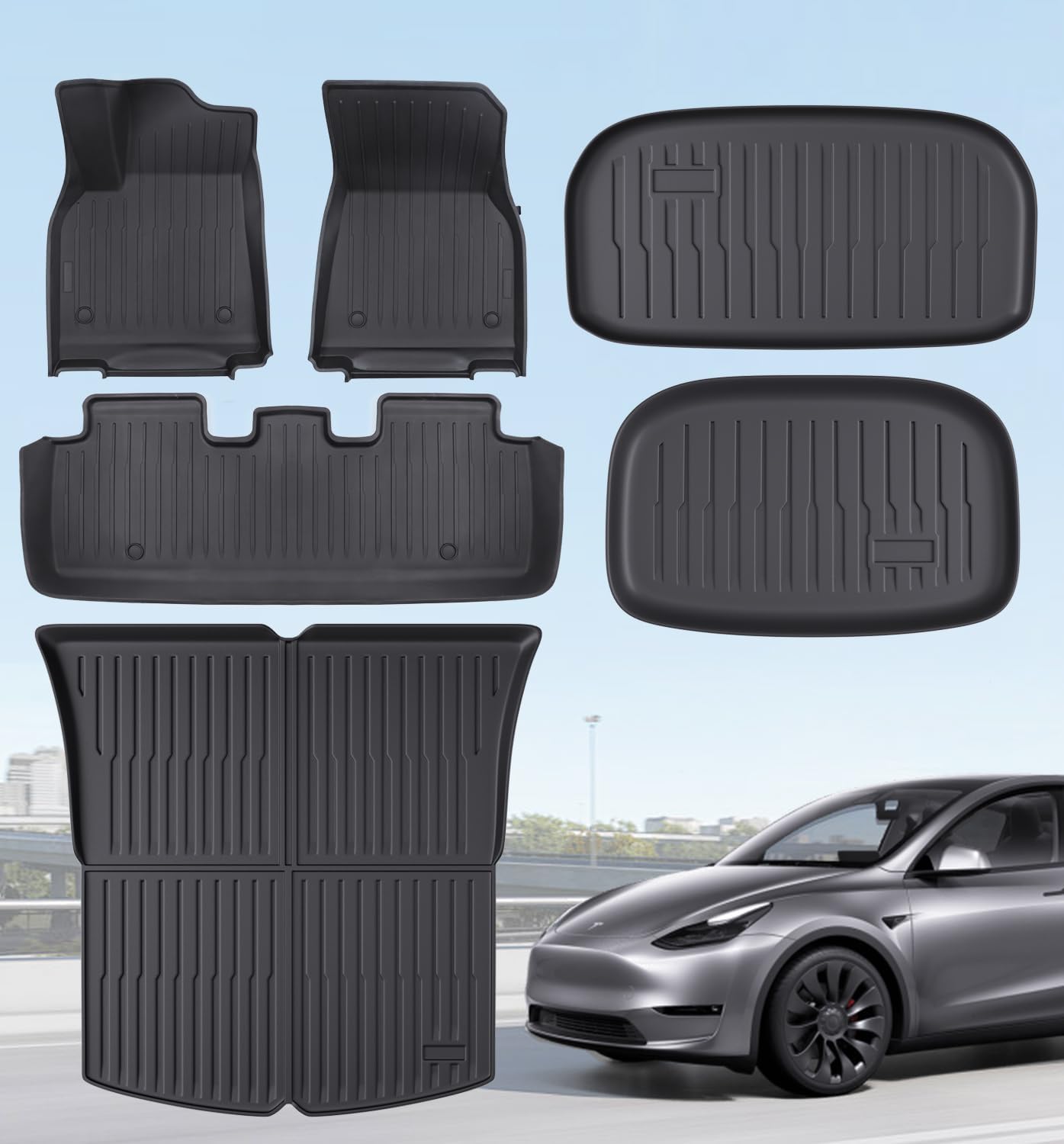 Custom Fit Floor Mats for Tesla Model Y 5-Seat 2024-2020