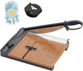 12ft Wood Guillotine Paper Cutter - Heavy Duty 12in Trimmer