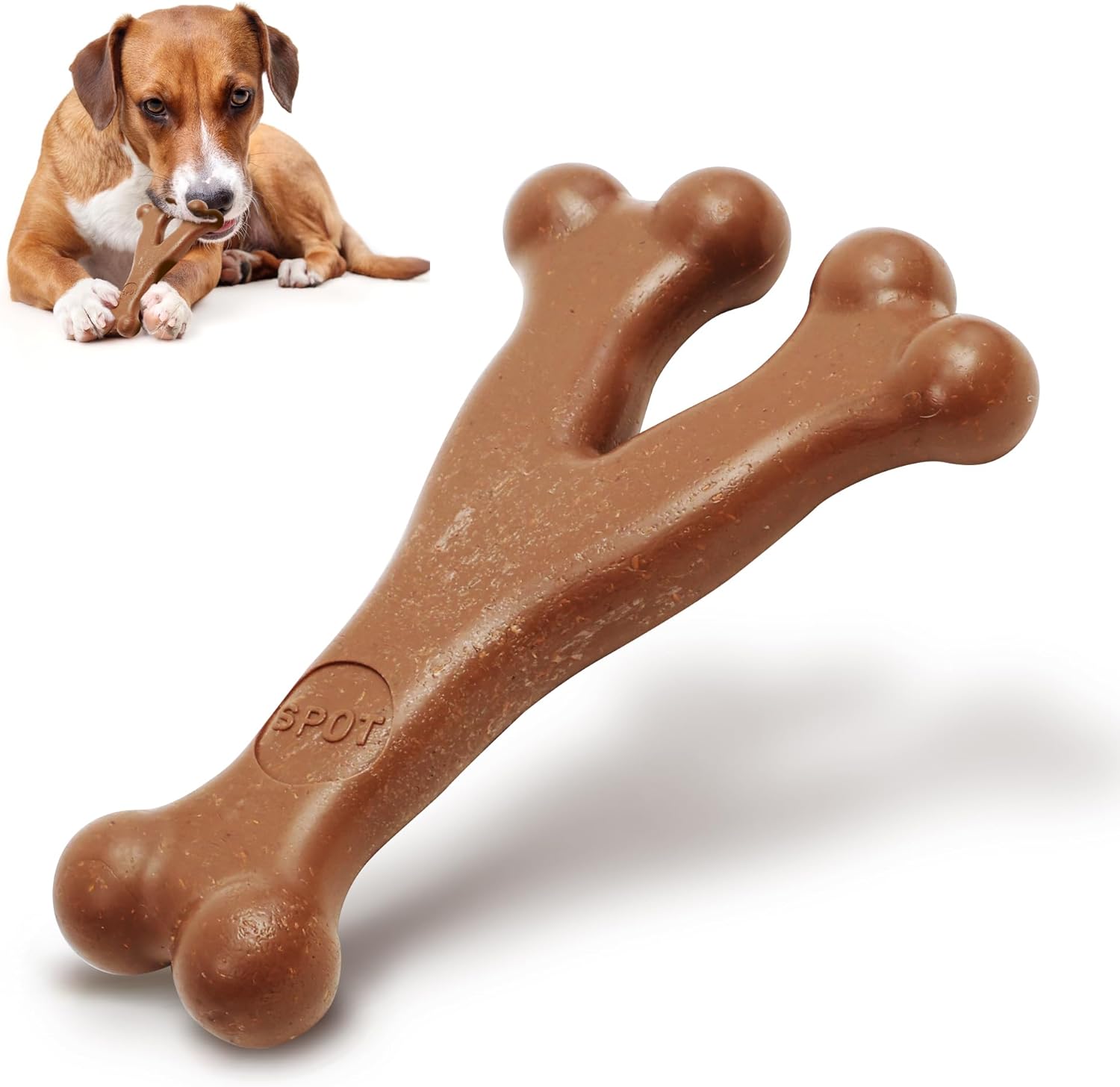 SPOT Bam-Bones Wishbone - Durable Bamboo Chew
