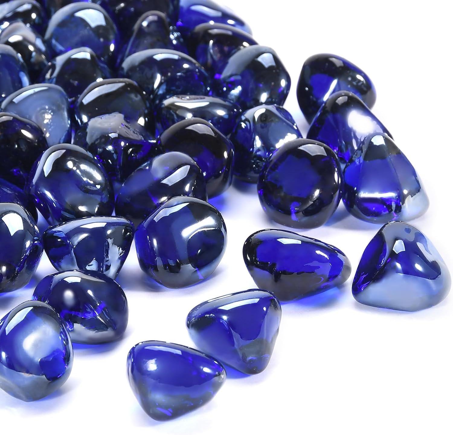 Cobalt Blue Fire Glass for Propane Fire Pit and Outdoor Decor