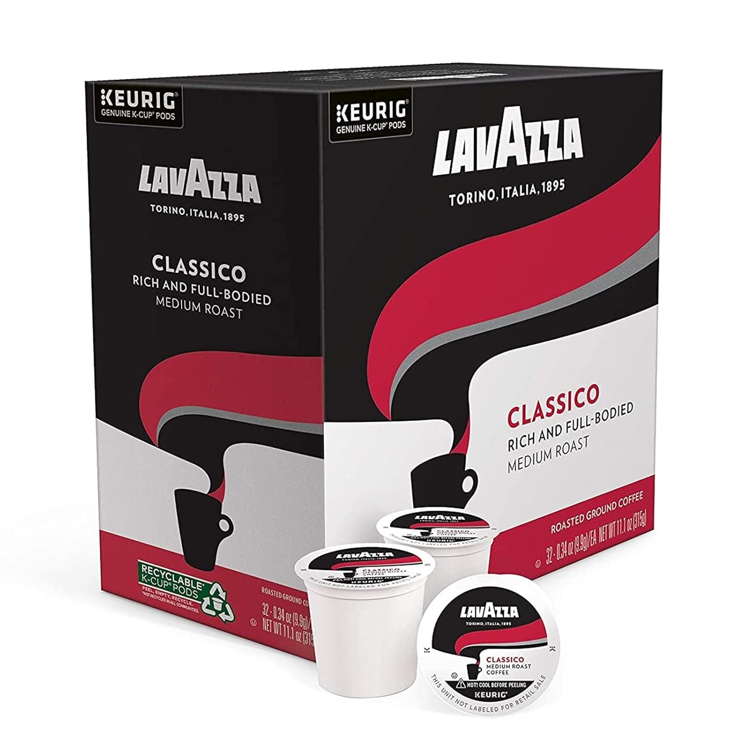 Lavazza Classico Keurig 2.0 K-Cup 96-pack Coffee Capsules