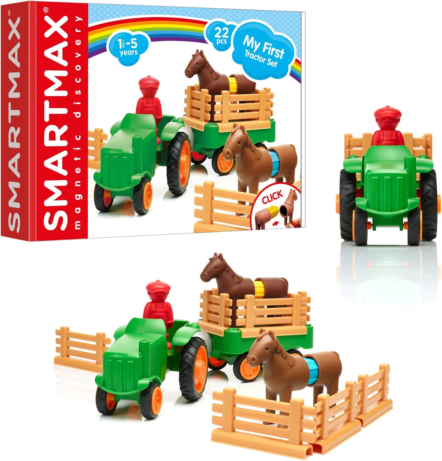 SmartMax My First Farm Tractor STEM Play Set for Young Builders