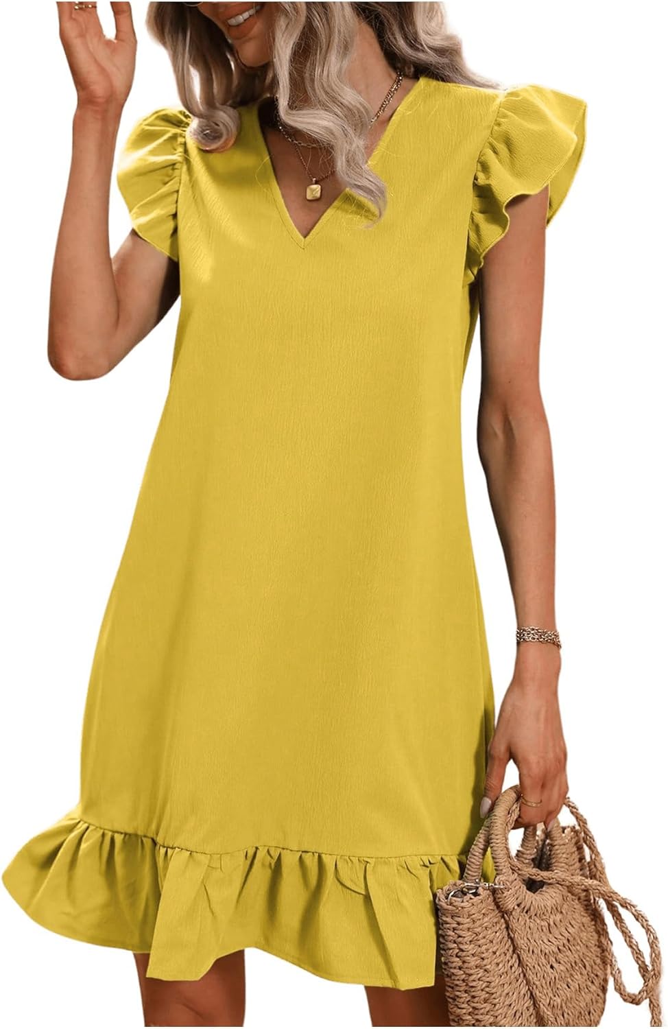 SOLY HUX Summer Dresses for Women with Ruffle Hem Style