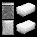 Clear Self Sealing Bubble Cushion Bags 300 Pack - Double Wall