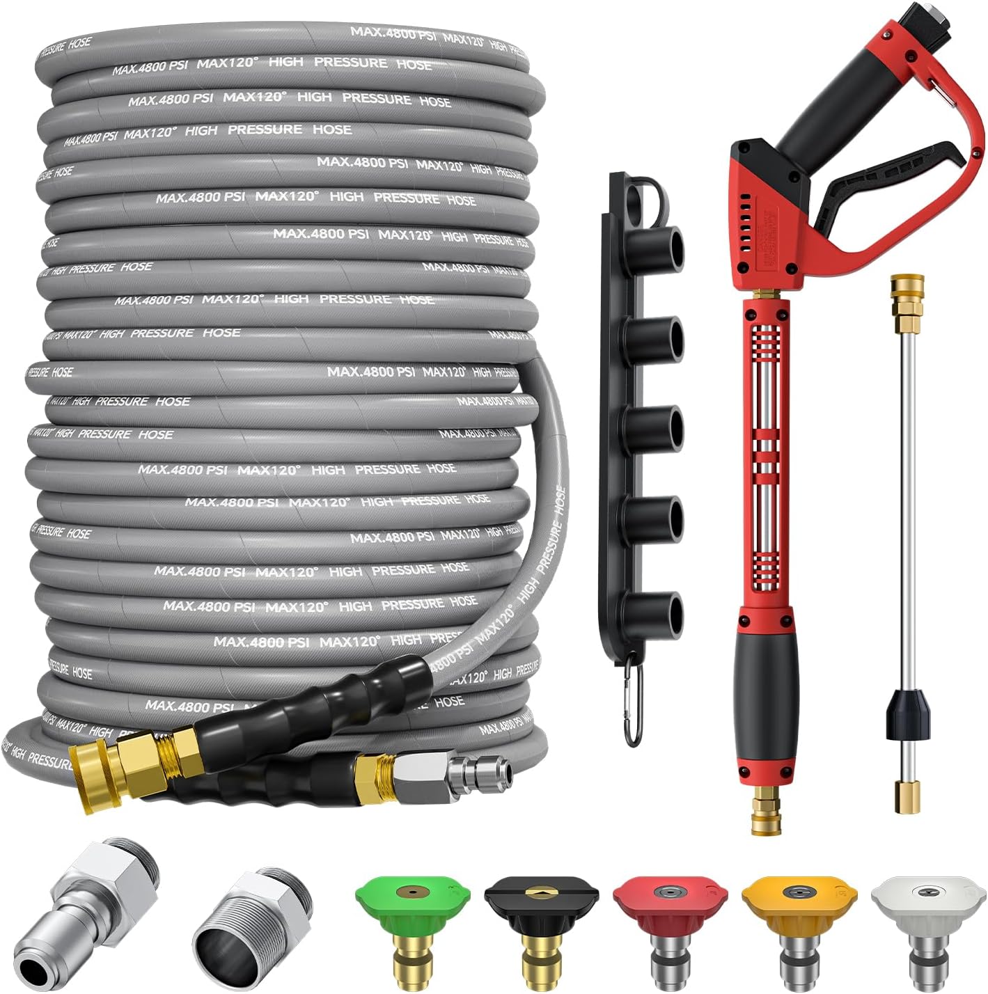 5000PSI Pressure Washer Gun and Hose Kit for Heavy Duty Cleaning