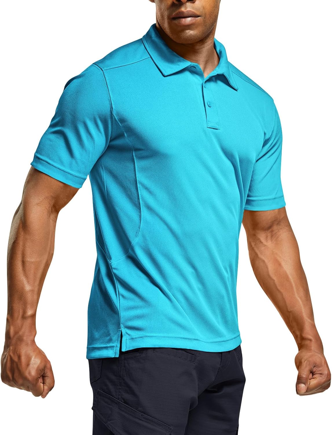 CQR Men's Dry Fit Tactical Polo - Stay Cool On the Course!