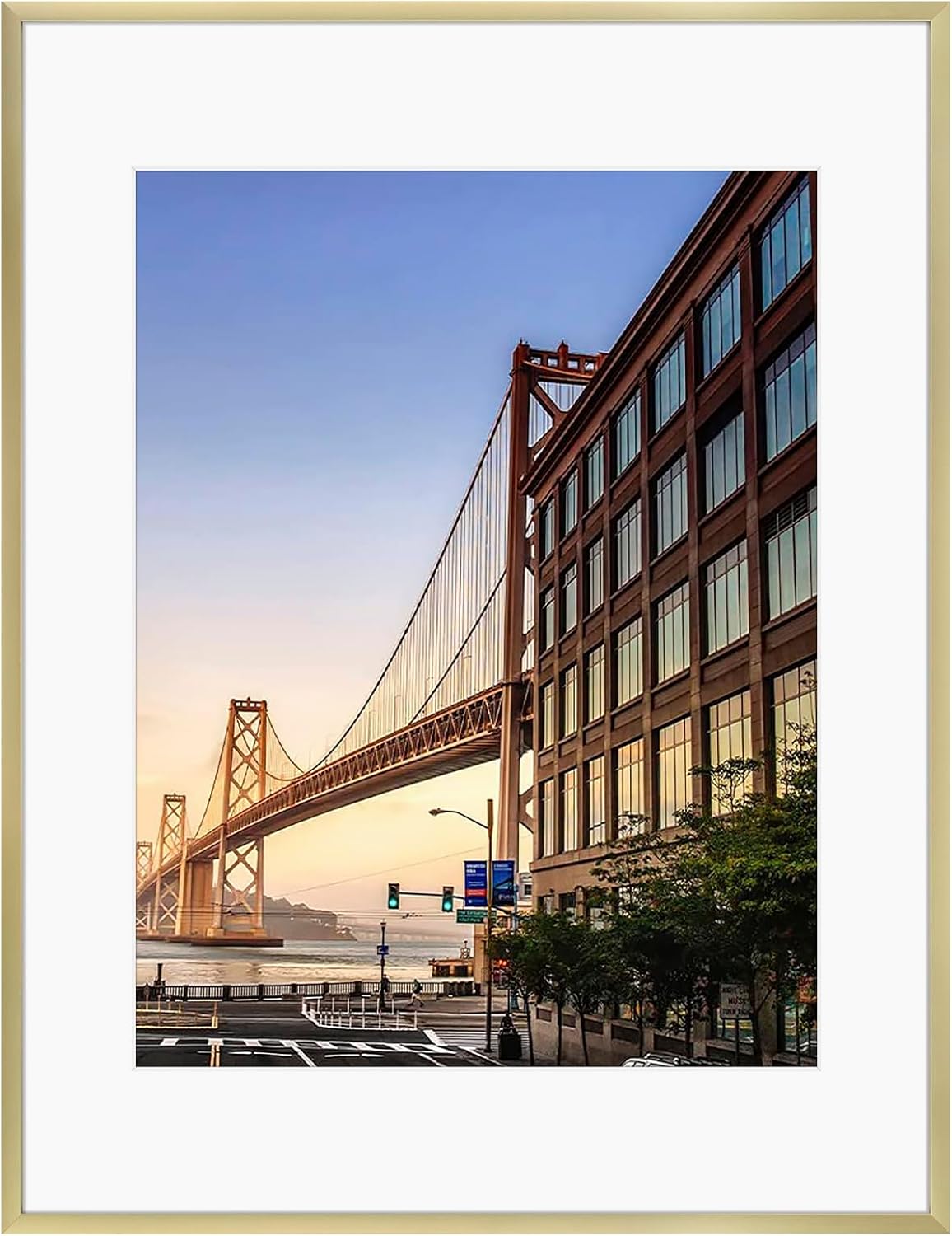 Frametory 14x18 Aluminum Picture Frame - Elegant Gold Design