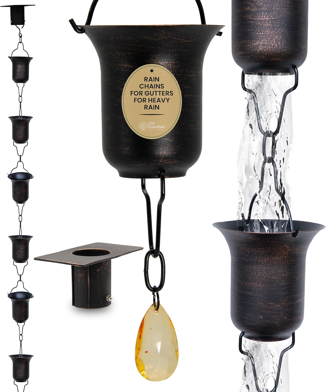 Rain Chains for Gutters - Elegant Outdoor Water Flow Solution