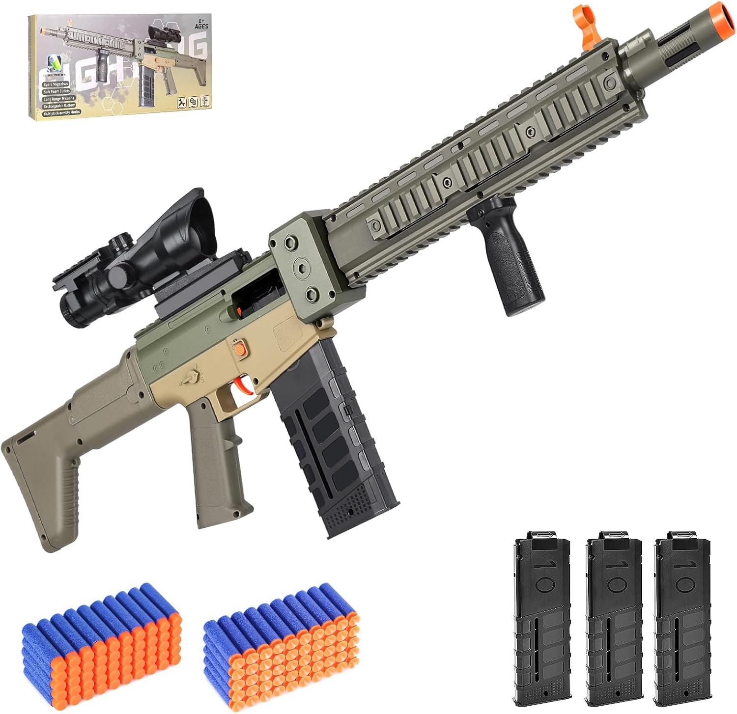 Realistic Sniper Rifle Toy Guns for Kids with Soft Darts