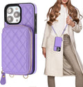 Bocasal Crossbody Wallet Case for iPhone 15 Pro Max - RFID Zipper