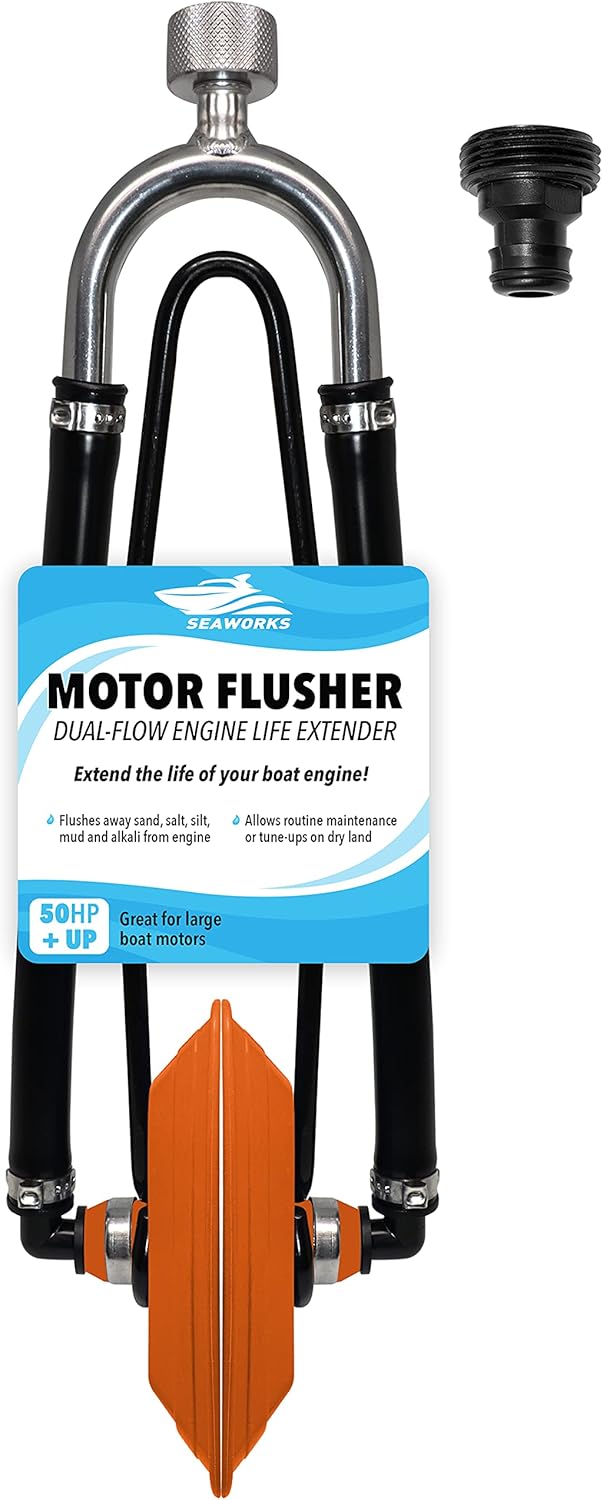 Steel Dual Feed Muff Style Heavy Duty Boat Motor Flusher