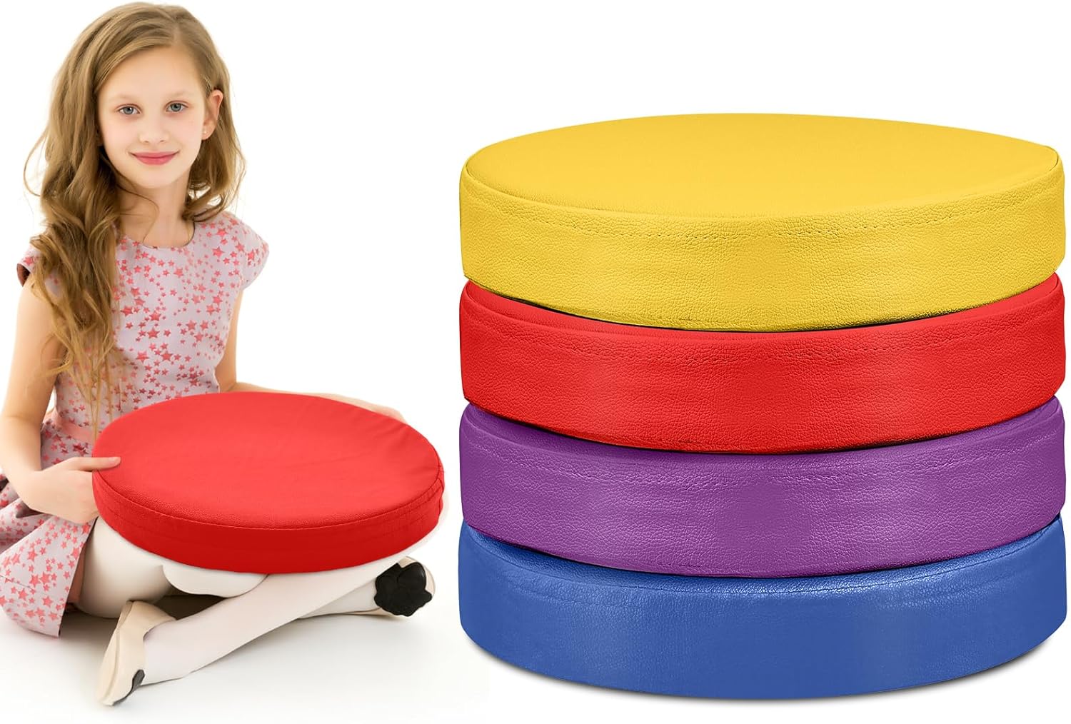 Extra Thick Flexible Seating Floor Cushions for Kids Learning