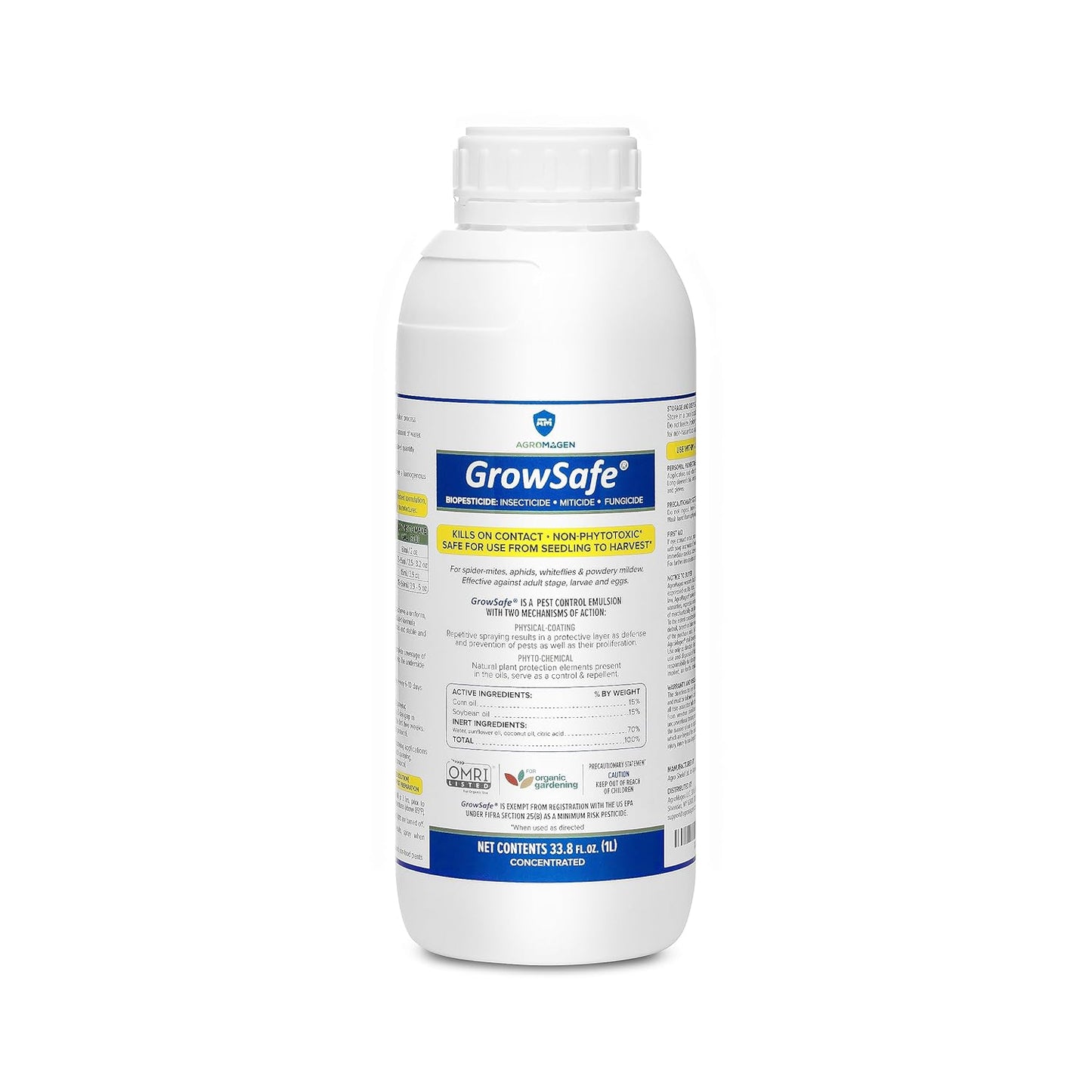 GrowSafe Bio-Pesticide: Organic Miticide, Fungicide & Insecticide
