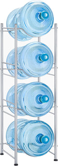 MOOACE 4-Tier Water Jug Rack Organizer - Space Saving Steel Holder