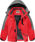 Boys Winter Waterproof Ski Coat - Warm Fleece Snow Jacket