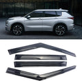 Black Outside Mount Window Rain Guards for 2022-2023 Mitsubishi
