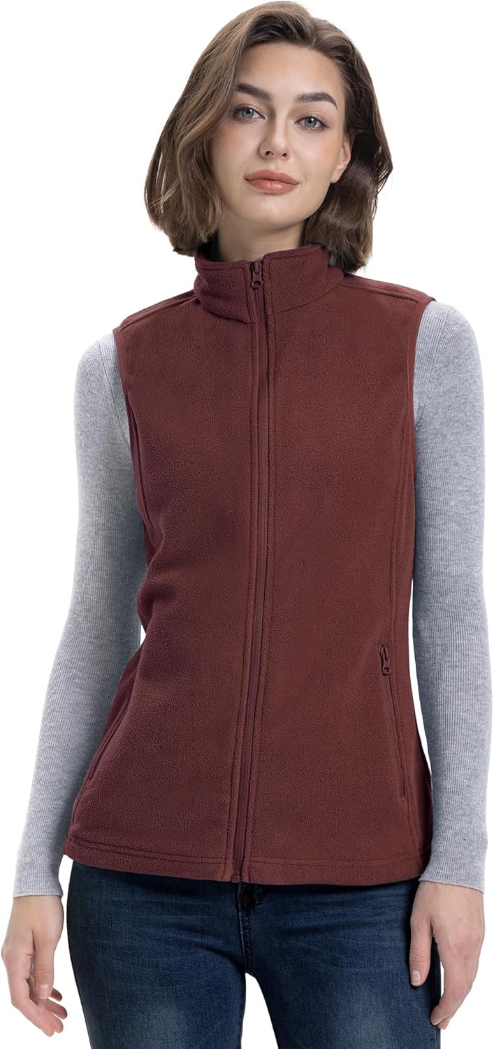 33,000ft Women's Fleece Vest - Lightweight Warm Polar Soft Jacket