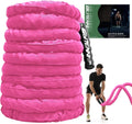 Battle Ropes Pink Workout Rope 1.5in 30ft - Durable Home Gym Trainer