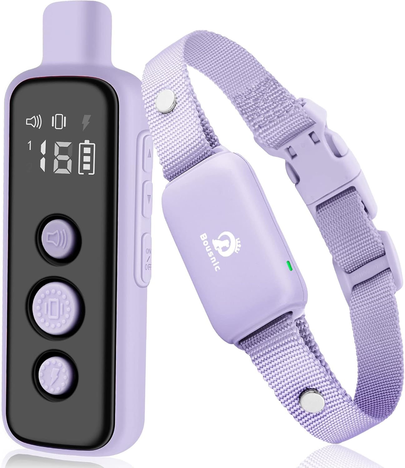 Bousnic Shock Collar for Dogs - Waterproof Rechargeable Training