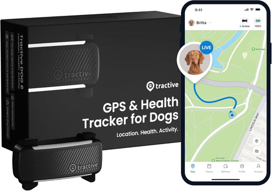 Tractive GPS Dog Tracker | Real-time Location | Health Alerts