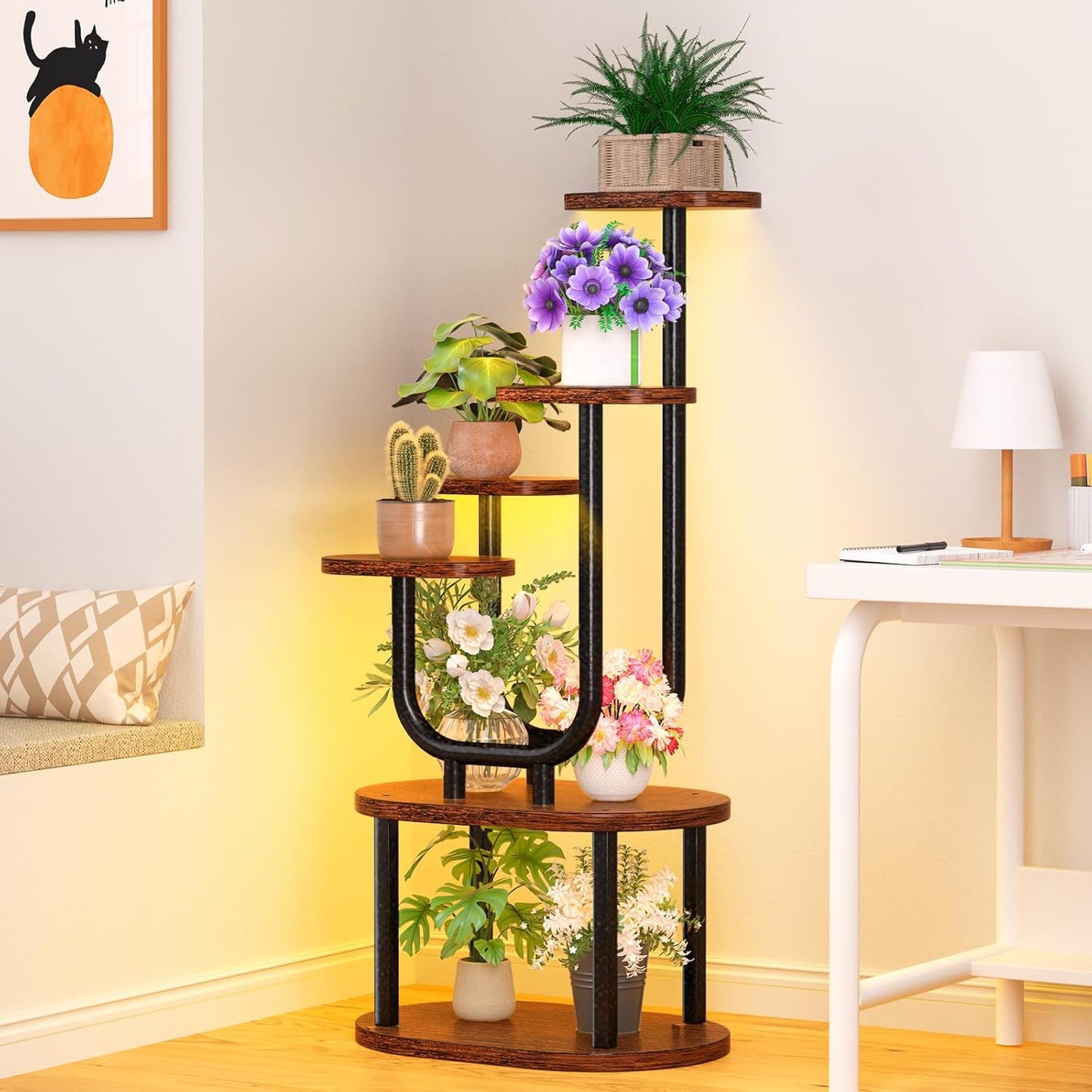 Plant Stand Indoor with Grow Lights by ZVMTTOY 6 Tier