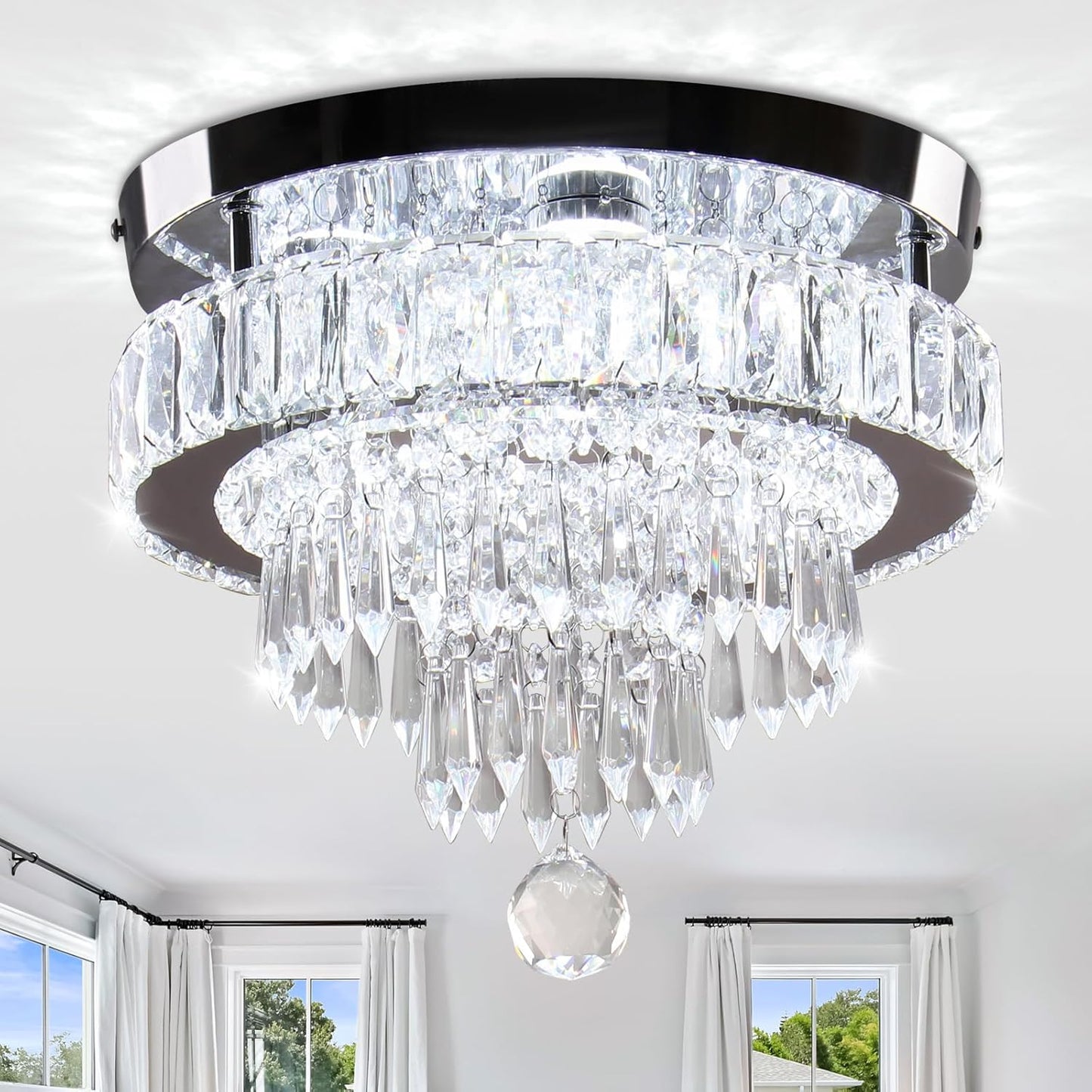 Modern LED Crystal Chandelier for Elegant Home Lighting