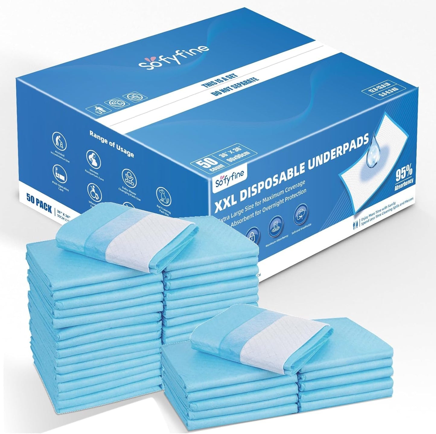 100 Count Extra Large Chucks for Incontinence and Puppy Training
