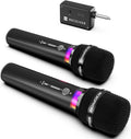 Wireless Microphone Rechargeable Set - 200ft Range, 40H Battery