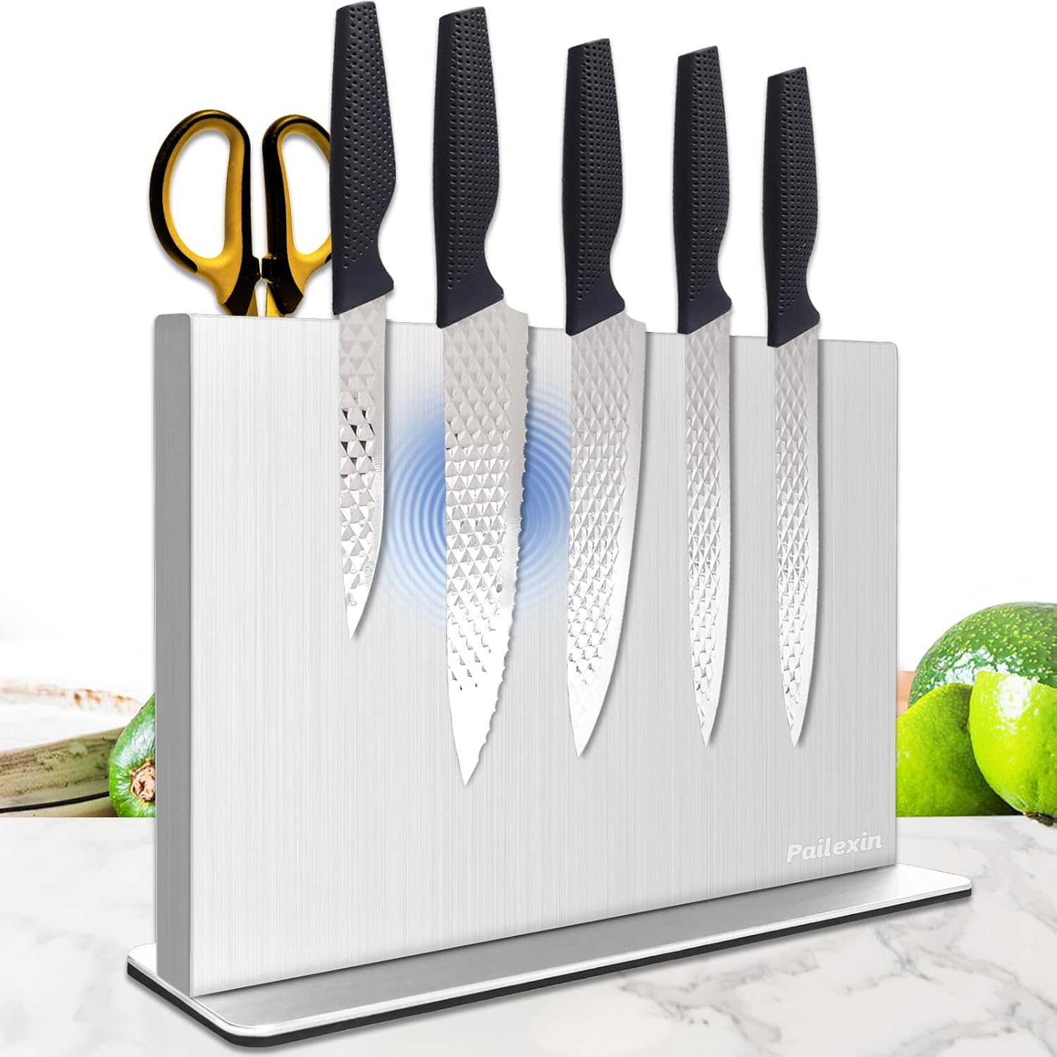 Magnetic Knife Block with Strong Magnets for Kitchen Storage