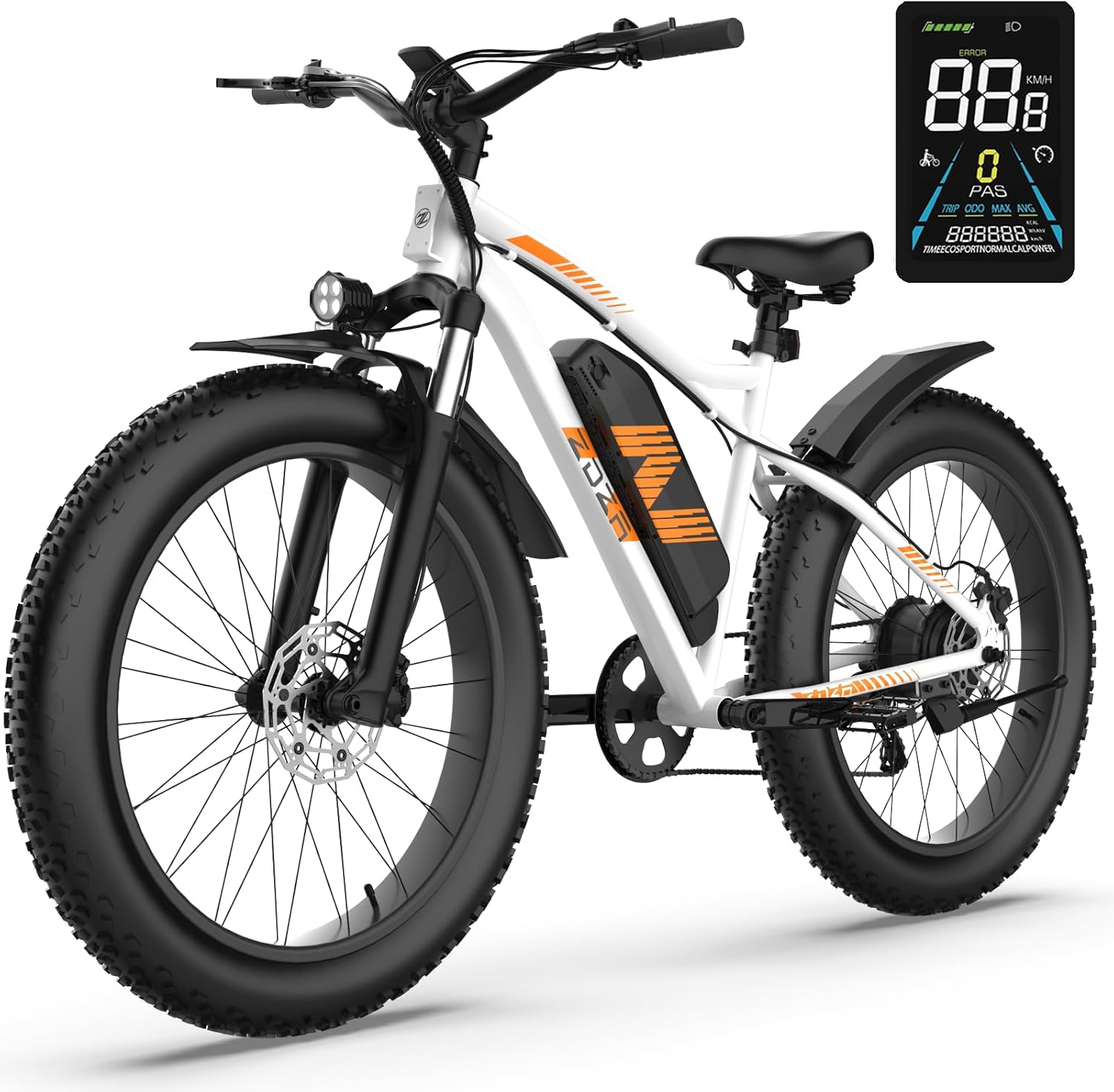ZDZA Electric Bike: 26in Fat Tire Ebike for Adults
