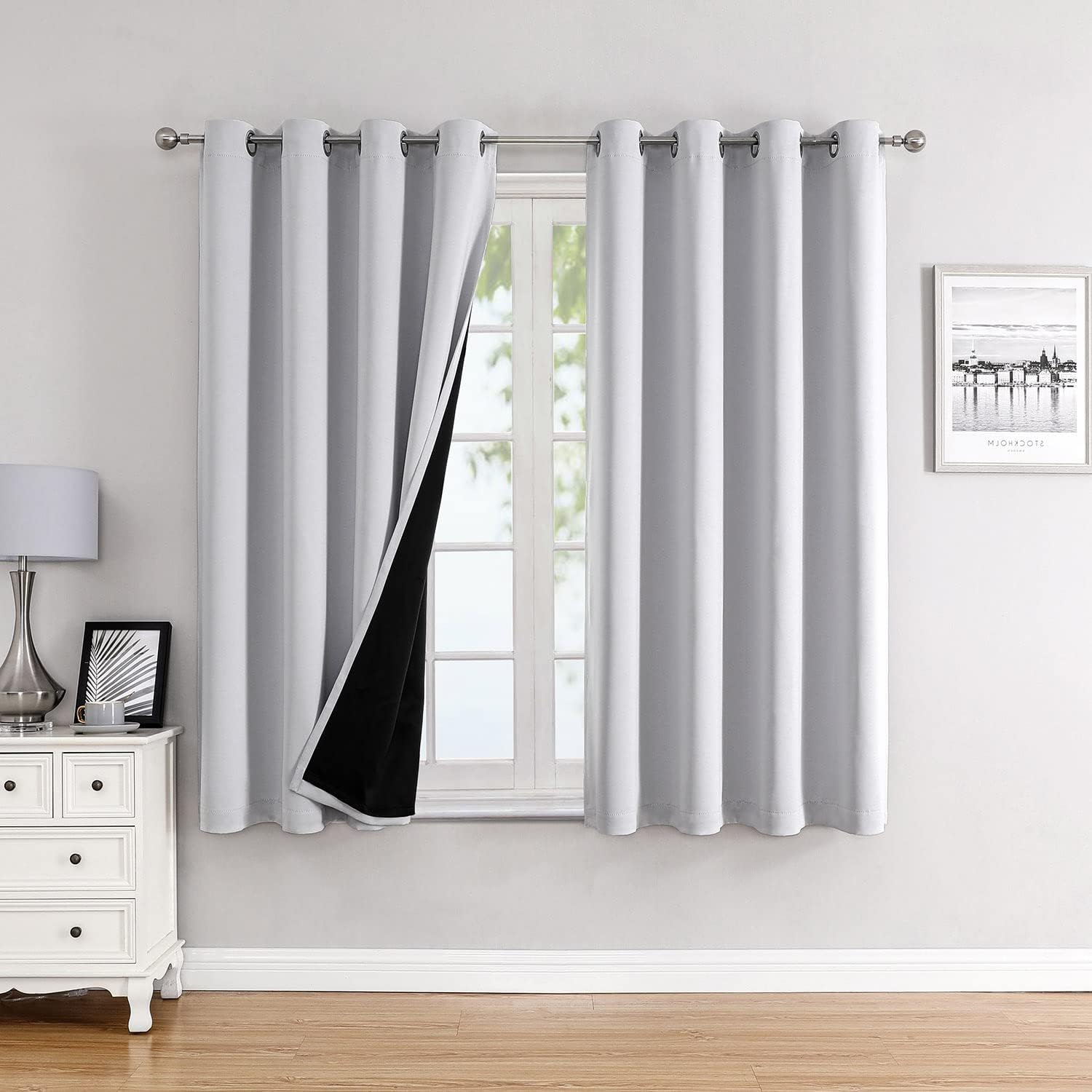 ChrisDowa 100% Blackout Curtains for Bedroom Total Blackout