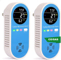 Plug-in Carbon Monoxide Detector with Real-Time CO Display - 2-Pack