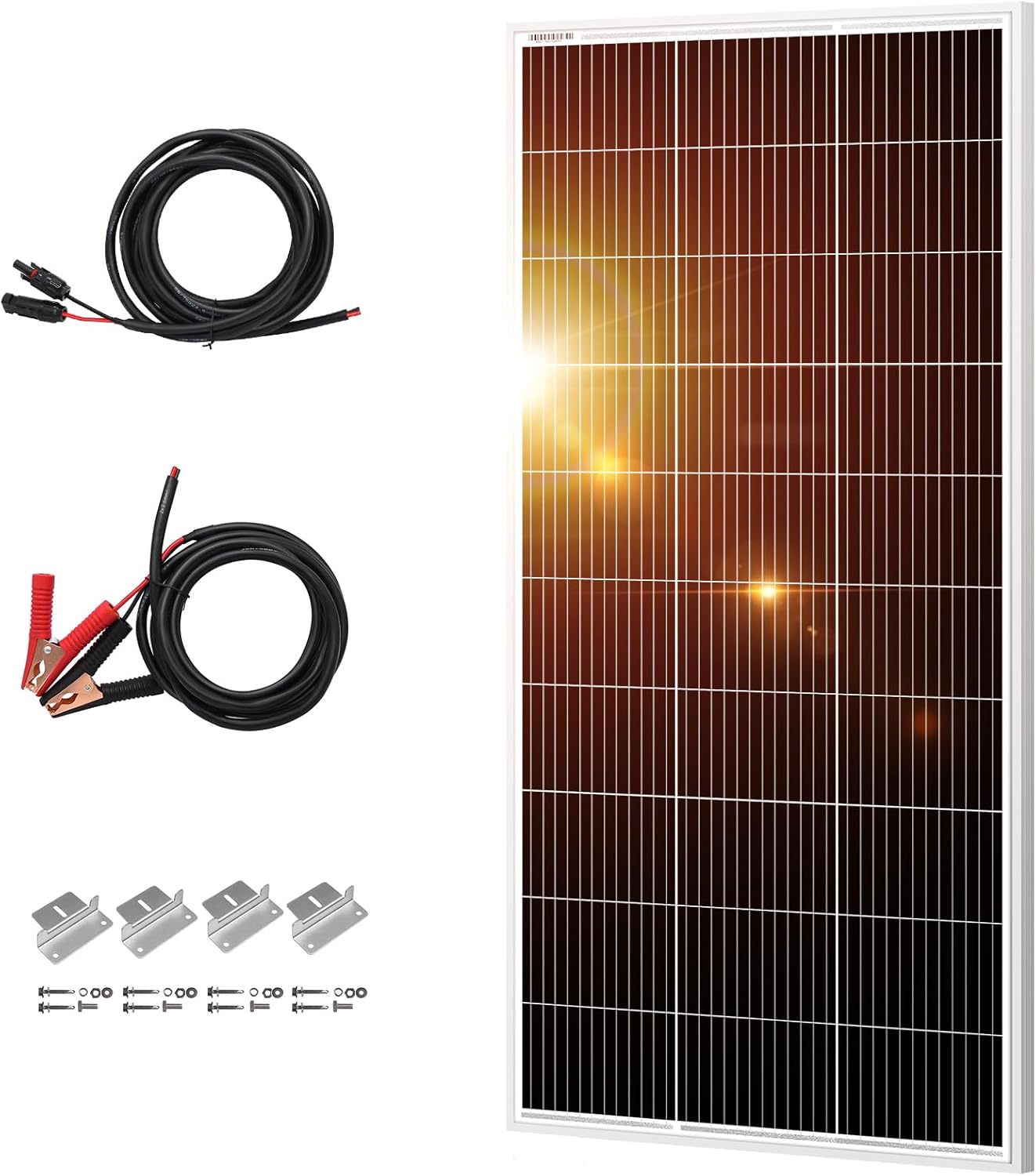 DOKIO 200W Solar Panel Kit for RV, Boat, Roof, and Off-Grid Use