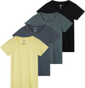 Women's Cotton Short Sleeve T-Shirt 4 Pack - Everyday Comfort Shoes
